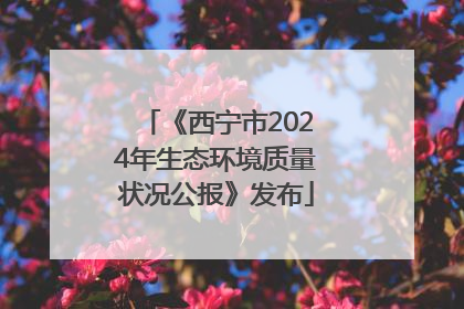 《西宁市2024年生态环境质量状况公报》发布