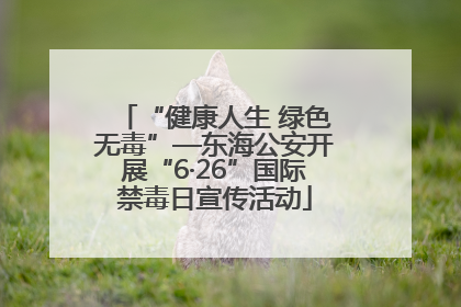 “健康人生 绿色无毒”—东海公安开展“6·26”国际禁毒日宣传活动