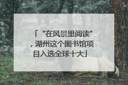 “在风景里阅读”，湖州这个图书馆项目入选全球十大