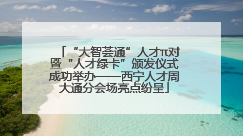 “大智荟通”人才π对暨“人才绿卡”颁发仪式成功举办——西宁人才周大通分会场亮点纷呈