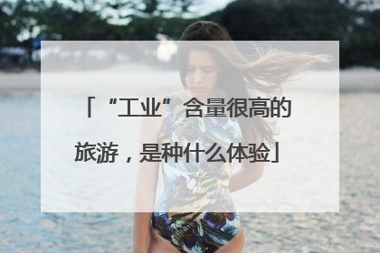“工业”含量很高的旅游，是种什么体验