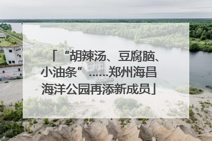 “胡辣汤、豆腐脑、小油条”……郑州海昌海洋公园再添新成员