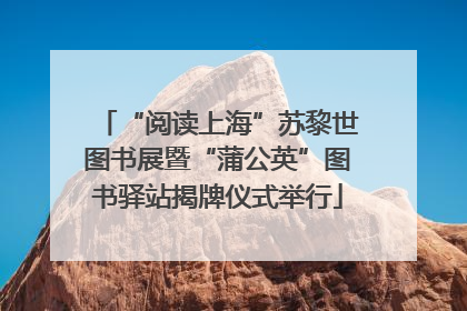 “阅读上海”苏黎世图书展暨“蒲公英”图书驿站揭牌仪式举行