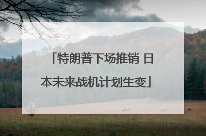 特朗普下场推销 日本未来战机计划生变