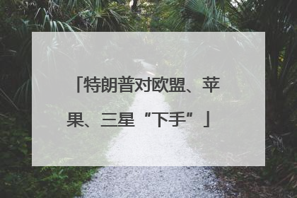 特朗普对欧盟、苹果、三星“下手”