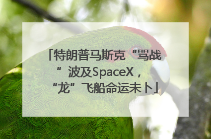 特朗普马斯克“骂战”波及SpaceX，“龙”飞船命运未卜