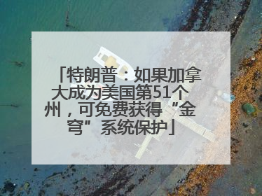特朗普：如果加拿大成为美国第51个州，可免费获得“金穹”系统保护