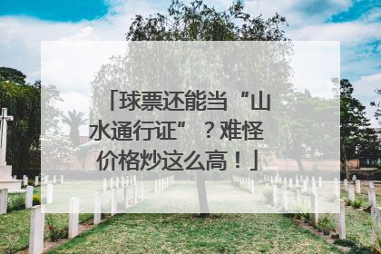 球票还能当“山水通行证”？难怪价格炒这么高！