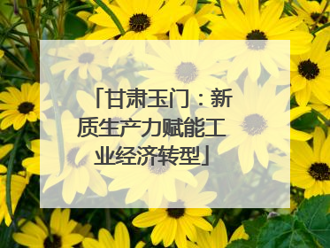 甘肃玉门：新质生产力赋能工业经济转型