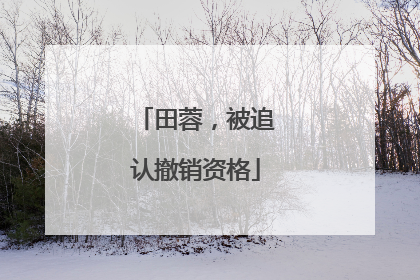 田蓉，被追认撤销资格
