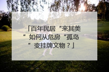 百年民居“来其美”如何从危房“孤岛”变挂牌文物？