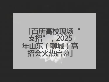 百所高校现场“支招”，2025年山东（聊城）高招会火热启幕