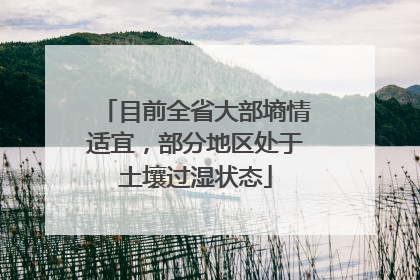 目前全省大部墒情适宜，部分地区处于土壤过湿状态