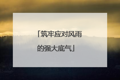 筑牢应对风雨的强大底气