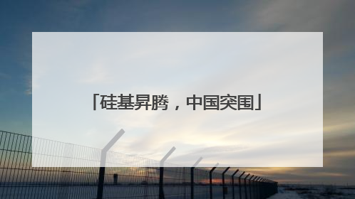 硅基昇腾，中国突围