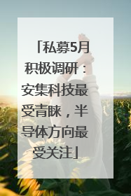 私募5月积极调研：安集科技最受青睐，半导体方向最受关注