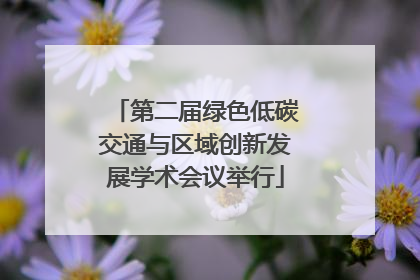 第二届绿色低碳交通与区域创新发展学术会议举行