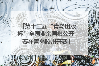 第十三届“青岛出版杯”全国业余围棋公开赛在青岛胶州开赛