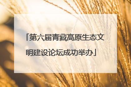 第六届青藏高原生态文明建设论坛成功举办