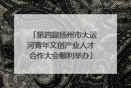 第四届扬州市大运河青年文创产业人才合作大会顺利举办