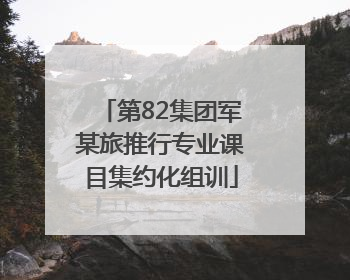 第82集团军某旅推行专业课目集约化组训
