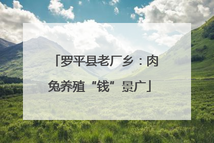 罗平县老厂乡：肉兔养殖“钱”景广
