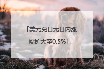 美元兑日元日内涨幅扩大至0.5%