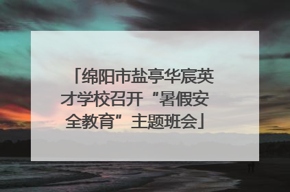 绵阳市盐亭华宸英才学校召开“暑假安全教育”主题班会