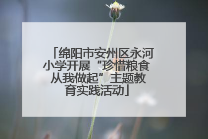 绵阳市安州区永河小学开展“珍惜粮食 从我做起”主题教育实践活动
