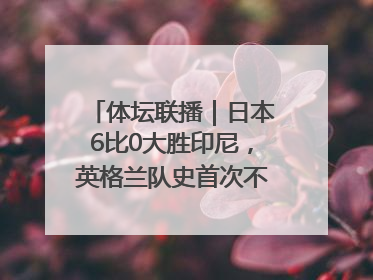 体坛联播｜日本6比0大胜印尼，英格兰队史首次不敌非洲球队