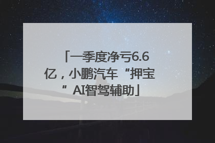 一季度净亏6.6亿，小鹏汽车“押宝”AI智驾辅助