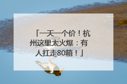 一天一个价！杭州这里太火爆：有人扛走80箱！