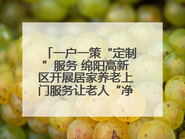 一户一策“定制”服务 绵阳高新区开展居家养老上门服务让老人“净”享安康