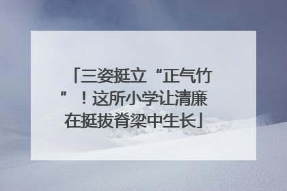 三姿挺立“正气竹”！这所小学让清廉在挺拔脊梁中生长