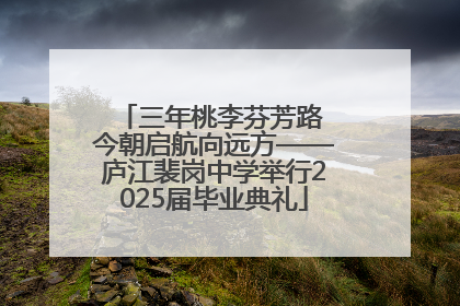 三年桃李芬芳路 今朝启航向远方——庐江裴岗中学举行2025届毕业典礼