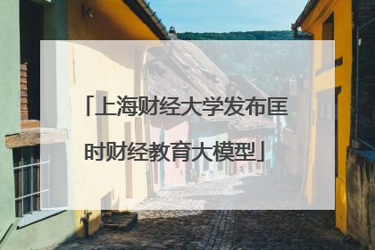 上海财经大学发布匡时财经教育大模型
