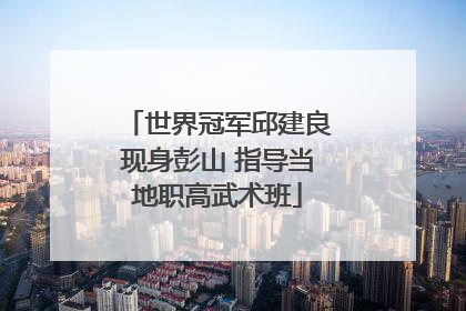 世界冠军邱建良现身彭山 指导当地职高武术班