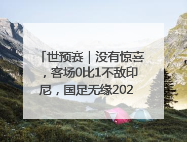 世预赛｜没有惊喜，客场0比1不敌印尼，国足无缘2026年世界杯