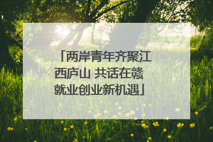 两岸青年齐聚江西庐山 共话在赣就业创业新机遇