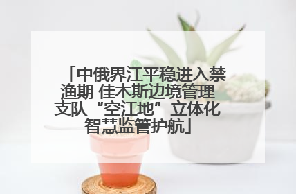 中俄界江平稳进入禁渔期 佳木斯边境管理支队“空江地”立体化智慧监管护航