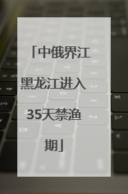 中俄界江黑龙江进入35天禁渔期