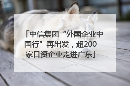 中信集团“外国企业中国行”再出发，超200家日资企业走进广东