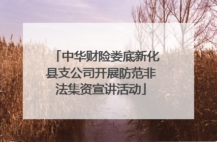 中华财险娄底新化县支公司开展防范非法集资宣讲活动