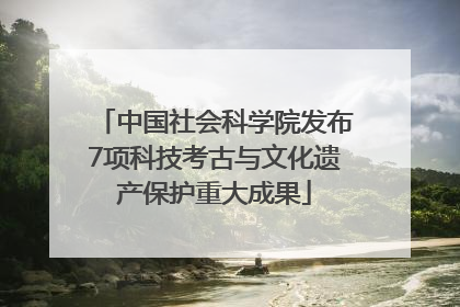 中国社会科学院发布7项科技考古与文化遗产保护重大成果