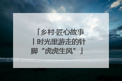乡村·匠心故事丨时光里游走的针脚“虎虎生风”
