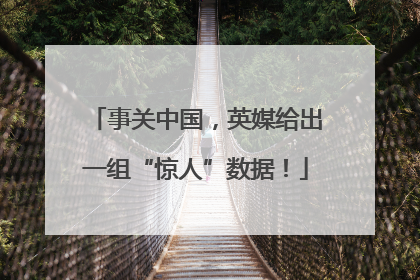事关中国，英媒给出一组“惊人”数据！