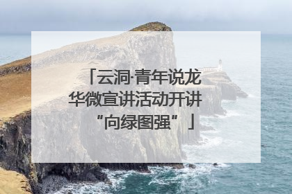 云洞·青年说龙华微宣讲活动开讲“向绿图强”
