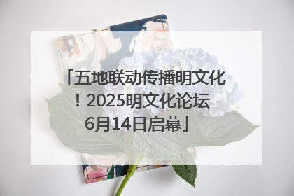 五地联动传播明文化！2025明文化论坛6月14日启幕