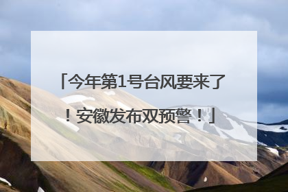 今年第1号台风要来了！安徽发布双预警！