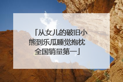 从女儿的破旧小熊到乐瓜睡觉抱枕全国销量第一